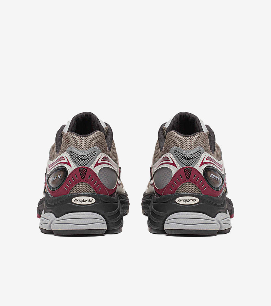 Saucony ProGrid Omni 9 Tomorrow, Meet Yesterday Pack Tan Maroon 4